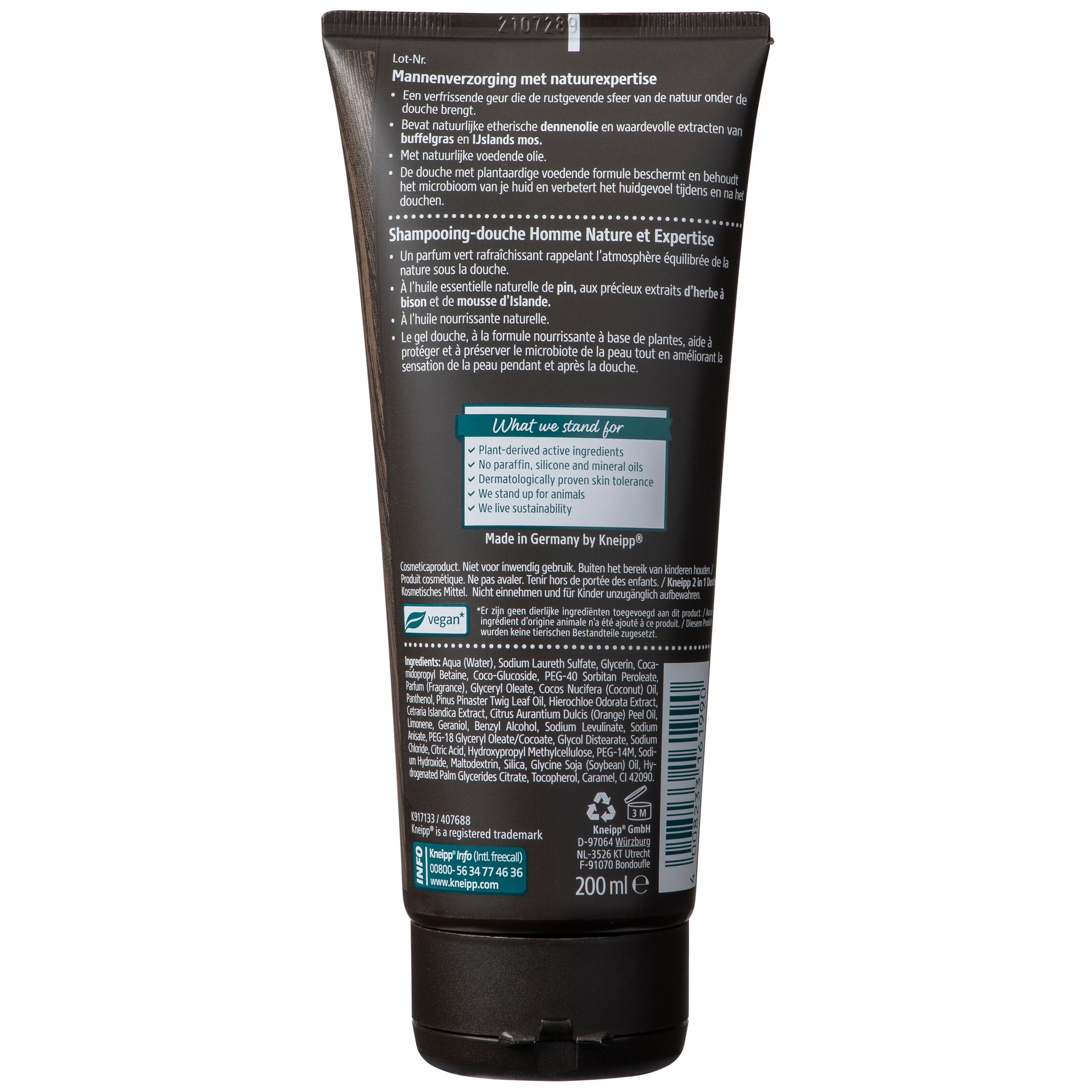 Kneipp Men body & hair 2-in-1 douche nature feeling 200.00 Milliliter