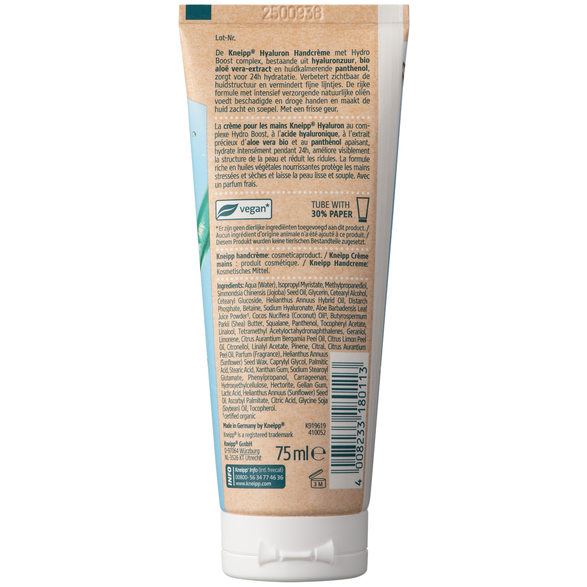 Kneipp Handcrème Hyaluron 75.00 Milliliter