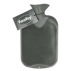 Fashy Kruik warmwater zak antraciet dubbele ribbel 2.00 Liter