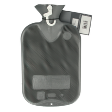 Fashy Kruik warmwater zak antraciet dubbele ribbel 2.00 Liter