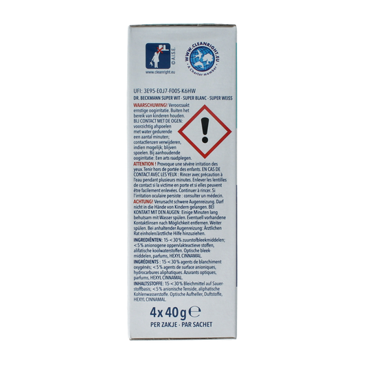Dr.Beckmann Super wit 40 gram 4 Stuks