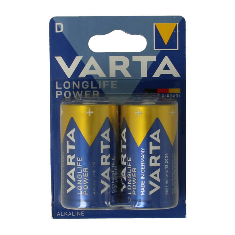 Varta Batterij mono d 2 Stuks