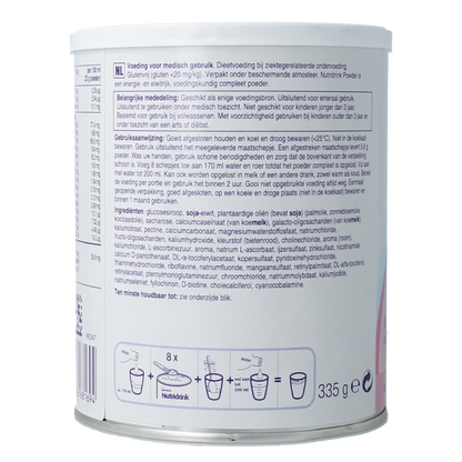 Nutridrink Aardbei poeder 335.00 Gram
