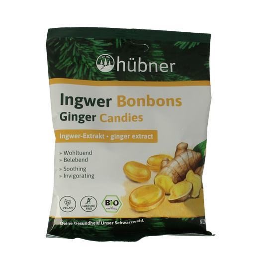 Hubner Gember bonbons bio 70 Gram