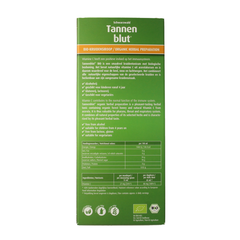Hubner Tannenblut kruidensiroop bio 250 Milliliter