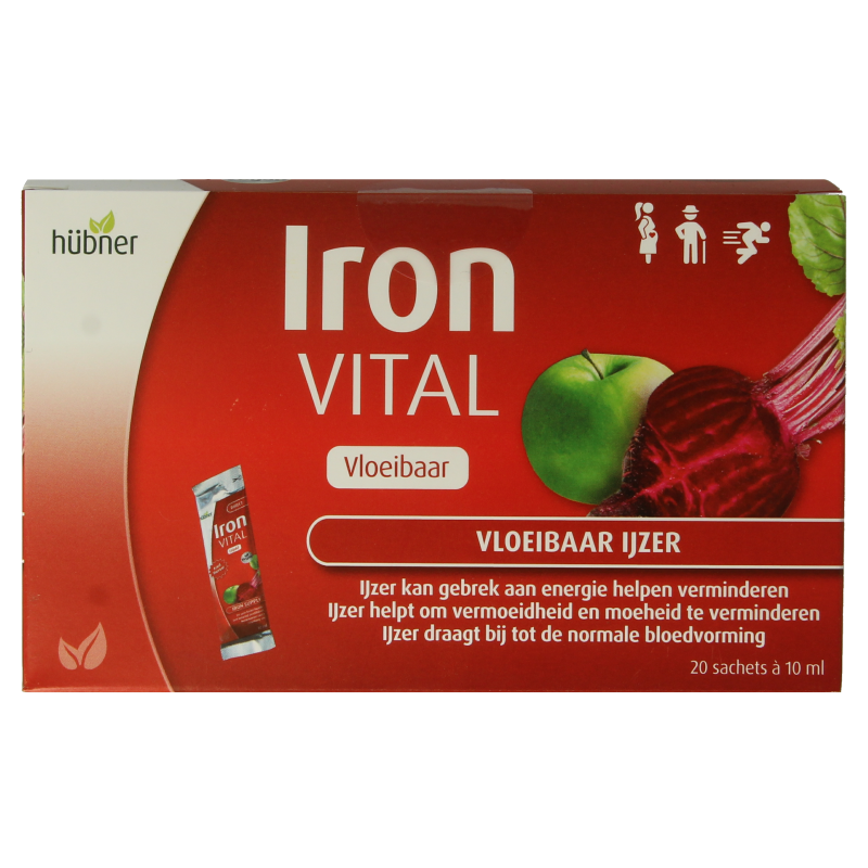 Hubner Iron vital vloeibaar ijzer 20x10ml 20 Stuks