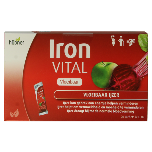 Hubner Iron vital vloeibaar ijzer 20x10ml 20 Stuks