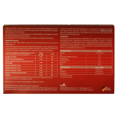 Hubner Iron vital vloeibaar ijzer 20x10ml 20.00 Stuks