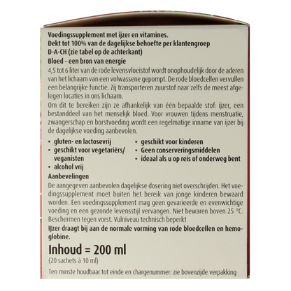 Hubner Iron vital vloeibaar ijzer 20x10ml 20.00 Stuks