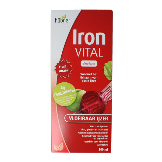 Hubner Iron vital vloeibaar ijzer XL 500.00 Milliliter