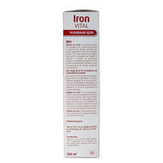Hubner Iron vital vloeibaar ijzer XL 500.00 Milliliter