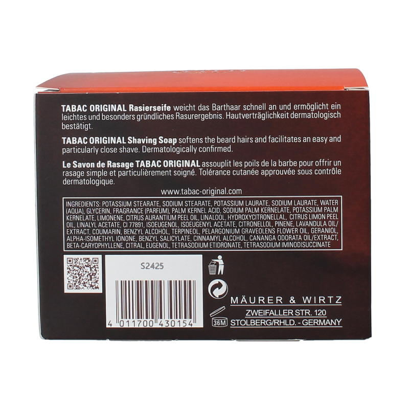 Tabac Original shaving soap bowl 125 Gram
