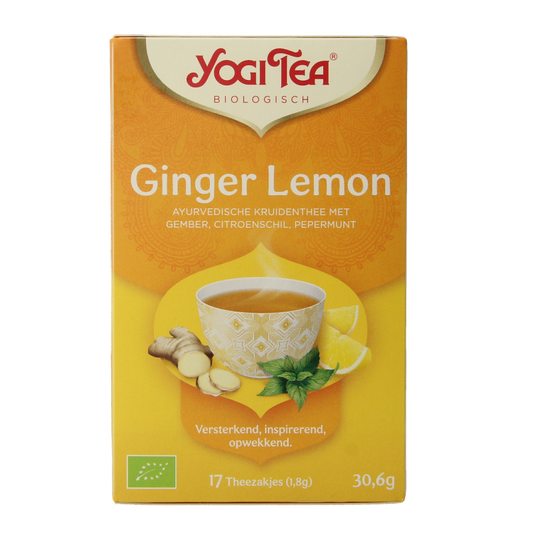Yogi Tea Ginger lemon munt bio 17 Zakjes