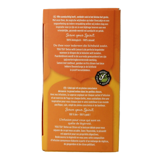 Yogi Tea Detox with lemon bio 17 Zakjes