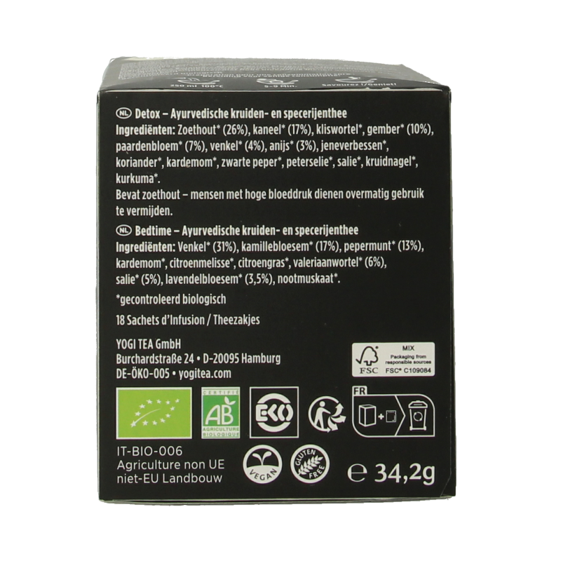 Yogi Tea Finest selection 6 x 3 stuks bio 18 Zakjes