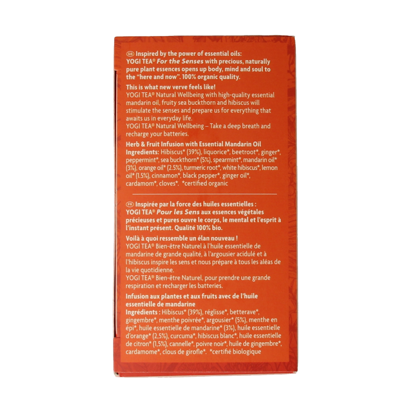 Yogi Tea For the sence natural wellness bio 17 Zakjes