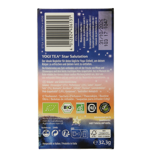 Yogi Tea Star salutation bio 17.00 Zakjes