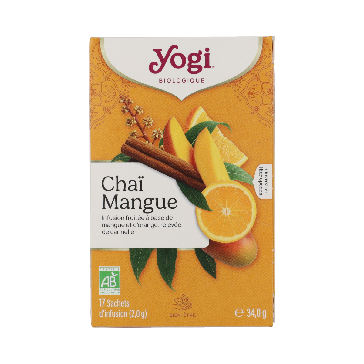Yogi Tea Mango chai bio 17.00 Zakjes