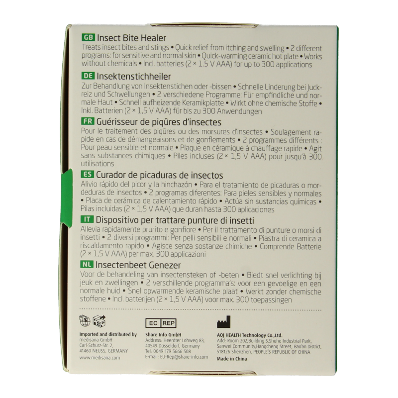 Medisana Insectenbeet verzachter IB100 1 Stuks