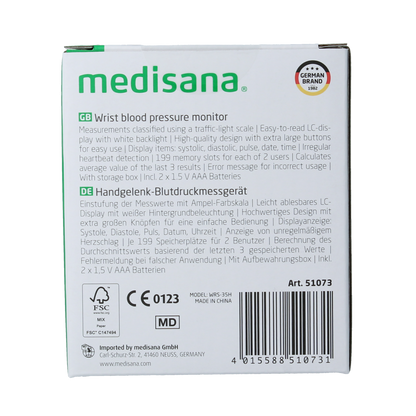 Medisana Polsbloeddrukmeter BW 345 1.00 Stuks