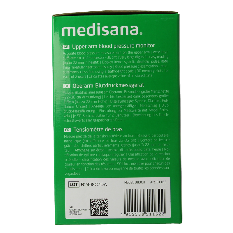 Medisana Bloeddrukmeter bovenarm BU512 1 Stuks