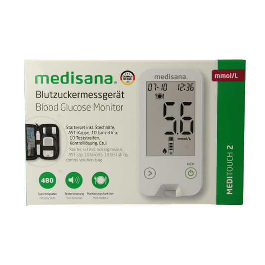 Medisana Meditouch 2 glucosemeter USB 1 Stuks