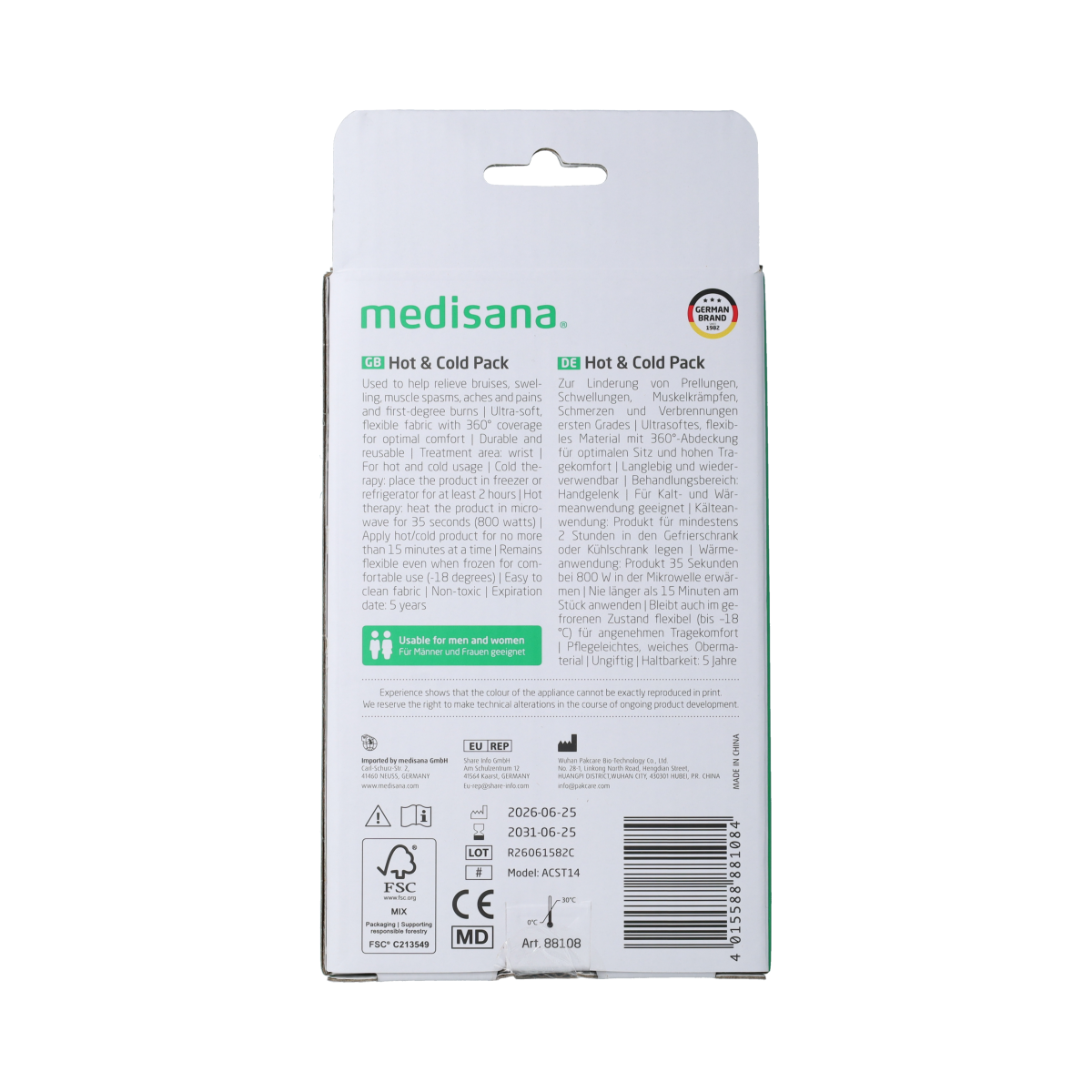 Medisana GP 107 - Hot & Cold Pack - Pols 1.00 Stuks