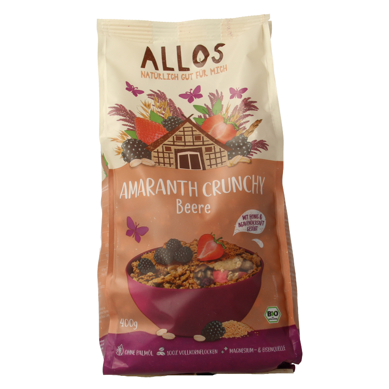 Allos Crunchy amarant rode vruchten bio 400 Gram