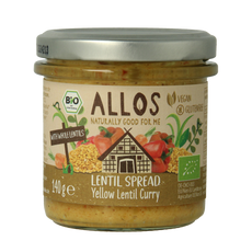 Allos Linzenspread gele curry bio 140.00 Gram