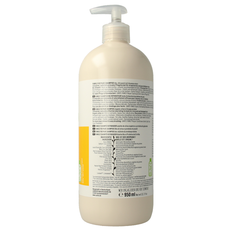 Sante Family shampoo repair olijf & erwten proteine 950 Milliliter