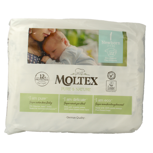Moltex Pure & nature babyluiers newborn 22 Stuks