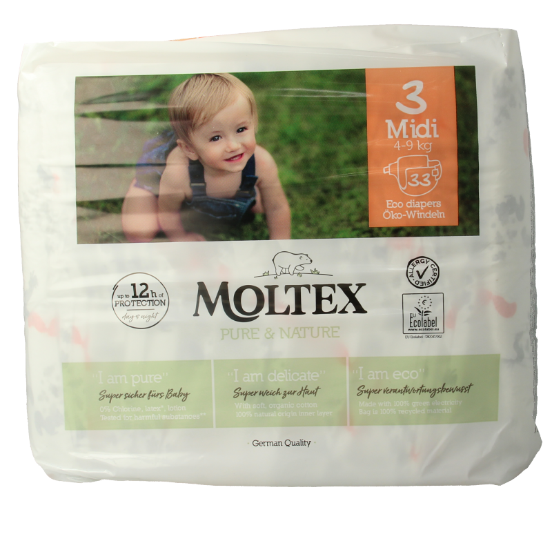 Moltex Pure & nature babyluiers midi 33 Stuks