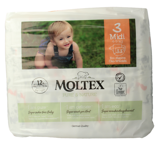Moltex Pure & nature babyluiers midi 33 Stuks