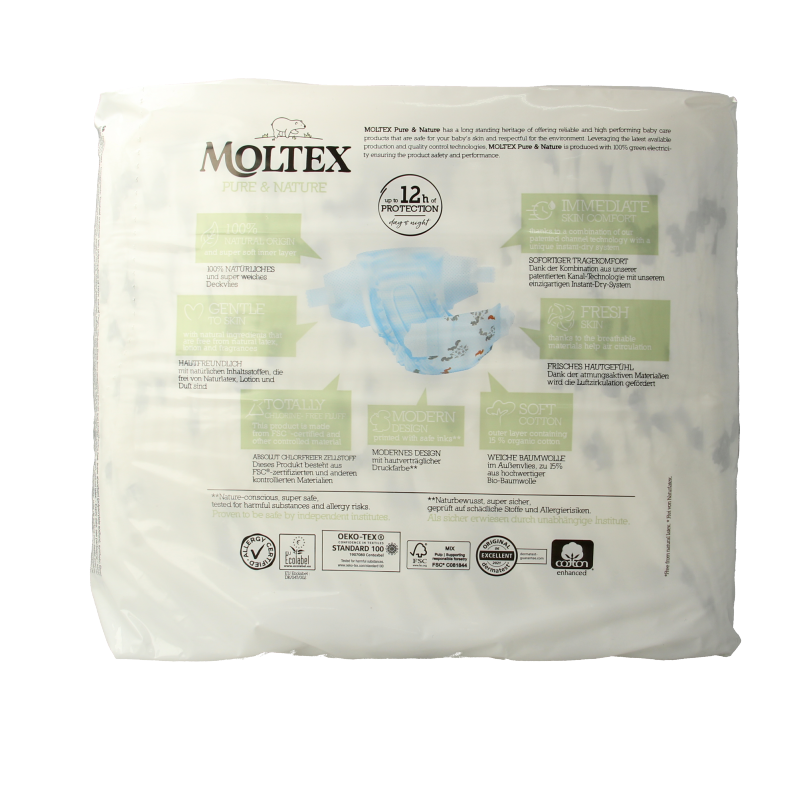 Moltex Pure & nature babyluiers midi 33 Stuks