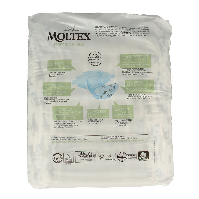 Moltex Pure & nature babyluiers junior 25 Stuks