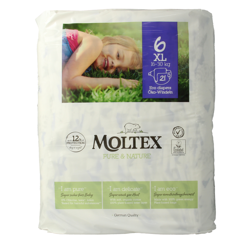 Moltex Pure & nature babyluiers XL 21 Stuks