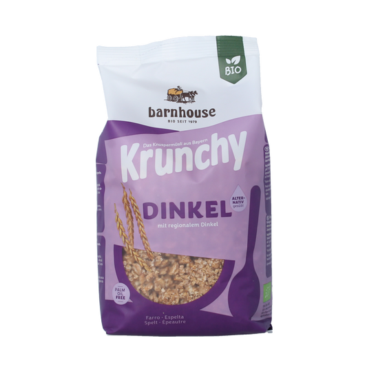 Barnhouse Krunchy pur spelt suikervrij bio 375 Gram