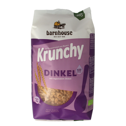 Barnhouse Krunchy pur spelt zonder suiker bio 750 Gram