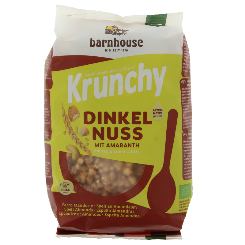 Barnhouse Krunchy amaranth spelt amandel bio 375 Gram