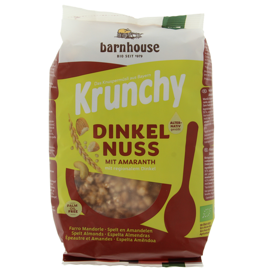 Barnhouse Krunchy amaranth spelt amandel bio 375.00 Gram