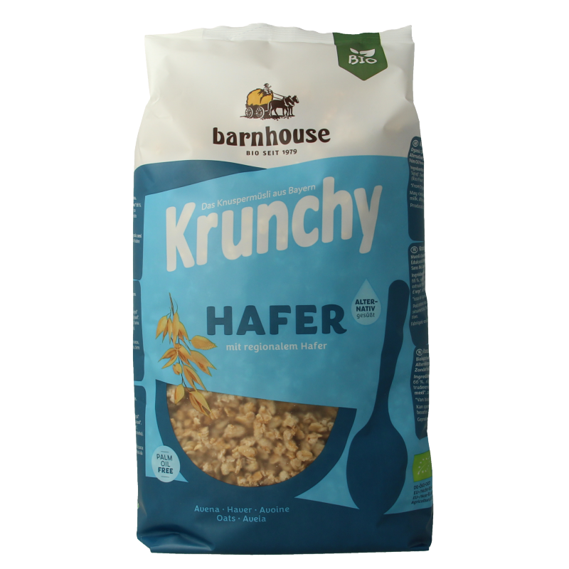 Barnhouse Krunchy pur haver zonder toegevoegde suikers bio  750 Gram