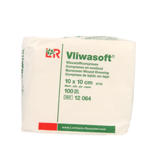 Vliwasoft Vlieskompres 10 x 10cm 4-laags 100.00 Stuks