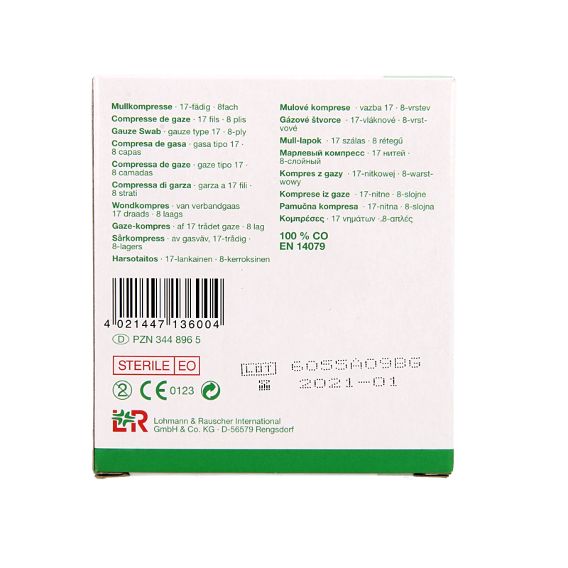 Gazin Gaaskompres 5 x 5cm steriel 5 x 2 10 Stuks