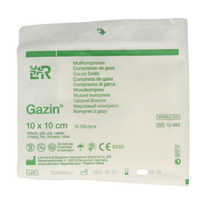 Gazin Gaaskompressen 10 x 10cm steriel 10 Stuks