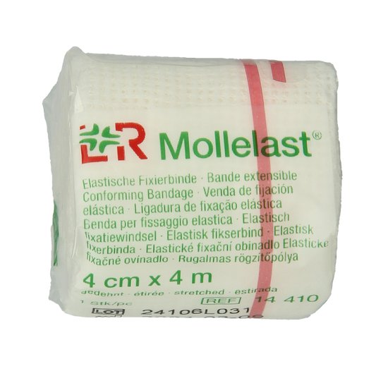Mollelast Elastisch hydrofiel windsel 4m x 4cm 1 Stuks