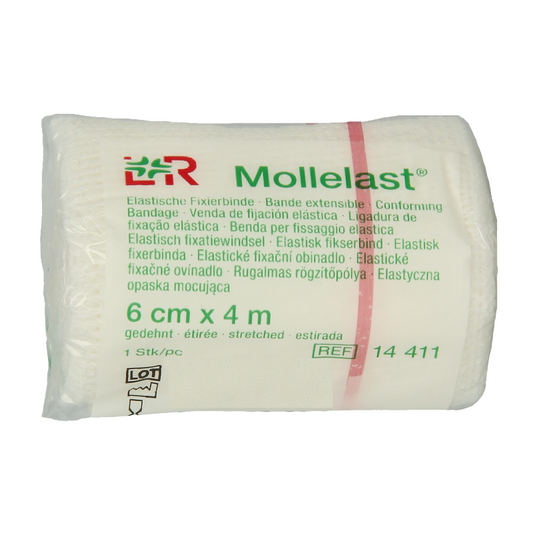 Mollelast Elastisch hydrofiel windsel 4m x 6cm 1 Stuks