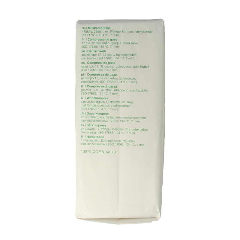 Gazin Gaaskompres 10 x 10 niet steriel 17draads 32L 50 Stuks