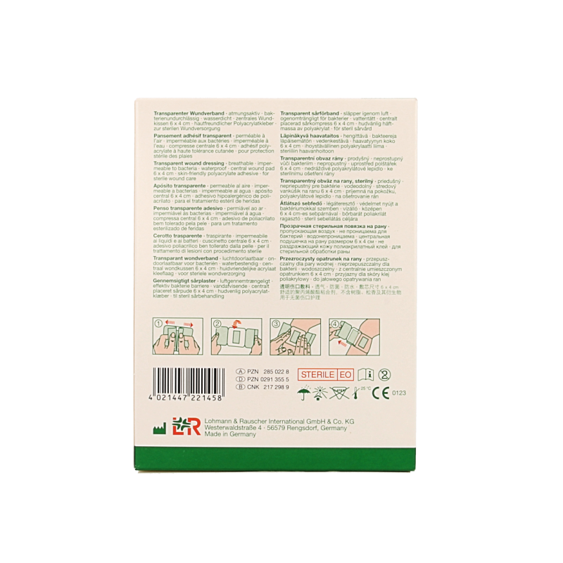 Curapor Transparant 10 x 8cm steriel 5 Stuks