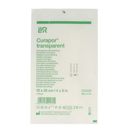 Curapor Wondverband transparant 10 x 20cm steriel 1.00 Stuks