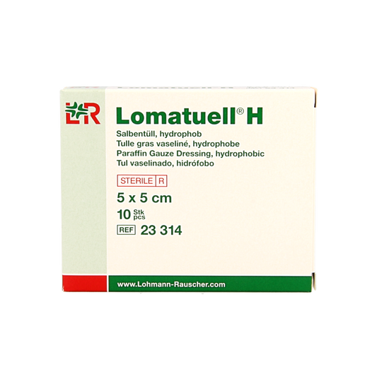 Lomatuell H gaasverband 5cm x 5cm 10 Stuks